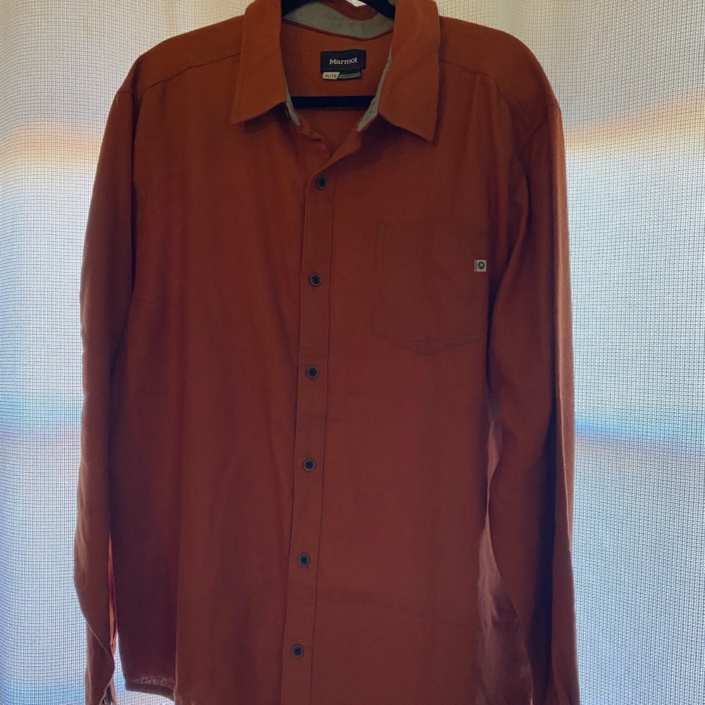 NWT Burnt Orange Marmot Hobson Midweight Flannel LS